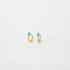 Turquoise Clover Flower Hoop Earrings, Huggies, Gold, Silver SHEMISLI SH207 - Shemisli Jewels