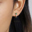 Emerald Clover Flower Hoop Earrings, Gold, Silver SHEMISLI - SH211 - Shemisli Jewels