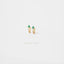 Emerald Clover Flower Hoop Earrings, Gold, Silver SHEMISLI - SH211 - Shemisli Jewels