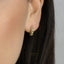 Spike CZ Hoop Earrings, Huggies, Gold, Silver SHEMISLI SH261 - Shemisli Jewels