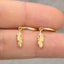 Dainty Feather Hoop Earrings, Huggies, Gold, Silver SHEMISLI SH240 LR - Shemisli Jewels