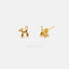 Balloon Dog Studs, Pet Animal Jewelry, Poodle Earrings, Gold, Silver SHEMISLI - SS216 Butterfly End, SS488 Screw Ball End (Type A) LR - Shemisli Jewels