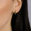 Baguette Abstract CZ Hoops, White Stone Emerald Turquoise Sapphire Black Stone, Gold, Silver SHEMISLI SH349, SH257, SH350, SH351, SH352 LR - Shemisli Jewels