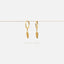 Dainty Feather Hoop Earrings, Huggies, Gold, Silver SHEMISLI SH240 LR - Shemisli Jewels