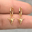 Baphomet Satanic Goat Head Hoop Earrings, Satan Huggies, Gold, Silver SHEMISLI - SH259 - Shemisli Jewels