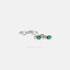 Oval CZ Hoops, White Stone, Emerald, Turquoise, Sapphire, Black Stone, Gold, Silver SHEMISLI SH388, SH389, SH390, SH391, SH392 - Shemisli Jewels