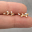 Leaf Climber Earrings, Leaf Jewelry, Gold, Silver SHEMISLI - SS309 NOBKG LR - Shemisli Jewels
