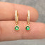 CZ Hoop Earrings, Huggies, White Stone, Emerald, Turquoise, Sapphire, Black Stone, Gold, Silver SHEMISLI SH300, SH258, SH301, SH302, SH202 - Shemisli Jewels