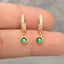 CZ Hoop Earrings, Huggies, White Stone, Emerald, Turquoise, Sapphire, Black Stone, Gold, Silver SHEMISLI SH300, SH258, SH301, SH302, SH202 - Shemisli Jewels