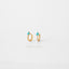 Clover Flower CZ Hoops, White Stone, Emerald, Turquoise, Gold, Silver SHEMISLI - SH331, SH211, SH207 - Shemisli Jewels
