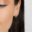 Oval CZ Hoops, White Stone, Emerald, Turquoise, Sapphire, Black Stone, Gold, Silver SHEMISLI SH388, SH389, SH390, SH391, SH392 - Shemisli Jewels