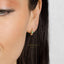 Oval CZ Hoops, White Stone, Emerald, Turquoise, Sapphire, Black Stone, Gold, Silver SHEMISLI SH388, SH389, SH390, SH391, SH392 - Shemisli Jewels