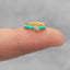 Turquoise Enamel Stone Hoop Earrings, Huggies, Gold, Silver SHEMISLI - SH218 - Shemisli Jewels