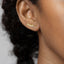 Half Starlight Paved Climber Earrings, Leaf Jewelry, Gold, Silver SHEMISLI - SS327 NOBKG LR - Shemisli Jewels