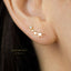 Tiny Stars CZ Climber, Gold, Silver SHEMISLI SS253 LR - Shemisli Jewels