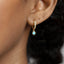 CZ Hoop Earrings, Huggies, White Stone, Emerald, Turquoise, Sapphire, Black Stone, Gold, Silver SHEMISLI SH300, SH258, SH301, SH302, SH202 - Shemisli Jewels