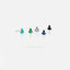 Tiny Marquise Studs, White Stone, Emerald, Turquoise, Sapphire, Black Stone, Gold Silver SHEMISLI - SS307, SS308, SS310, SS311, SS333 - Shemisli Jewels