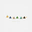 Tiny Clover Flower Stud, White, Emerald, Turquoise, Sapphire, Black, Opal, Gold Silver SHEMISLI SS039, SS151, SS152, SS244, SS245, SS184 - Shemisli Jewels