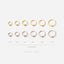 Simple Beaded Hoop, No Hinge Design, Huggies, Gold, Silver SHEMISLI SH535, SH536, SH537, SH538, SH539, SH540 - Shemisli Jewels