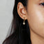 Star Hoop Earrings, Paved CZ Drop Huggies, Gold, Silver SHEMISLI SH109 - Shemisli Jewels