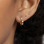 Heart Link Hoop Earrings, Huggies, Gold, Silver SHEMISLI SH085 - Shemisli Jewels