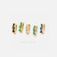 Baguette Abstract CZ Hoops, White Stone Emerald Turquoise Sapphire Black Stone, Gold, Silver SHEMISLI SH349, SH257, SH350, SH351, SH352 LR - Shemisli Jewels
