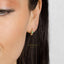 Oval CZ Hoops, White Stone, Emerald, Turquoise, Sapphire, Black Stone, Gold, Silver SHEMISLI SH388, SH389, SH390, SH391, SH392 - Shemisli Jewels