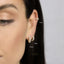 Thick CZ Hoop Earrings, Huggies, Gold, Silver SHEMISLI - SH254, SH255, SH256 - Shemisli Jewels