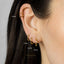 Dainty thin gold hoop earring – close-up clasp detail