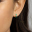 Turquoise Enamel Stone Hoop Earrings, Huggies, Gold, Silver SHEMISLI - SH218 - Shemisli Jewels