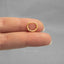 14k gold thin hoop earring – front view
