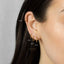 14k gold mini hoop earrings – close-up side view
