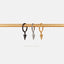 Hexagon Spike Hoops Earrings, Gold, Silver, Black SHEMISLI - SH179 - Shemisli Jewels