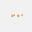Tiny CZ Flower Studs Earrings with Screw Ball End (Type B), Gold, Silver SHEMISLI SS337 - Shemisli Jewels