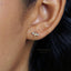 Bee CZ Studs Earrings, Gold, Silver SHEMISLI - SS044 Butterfly End, SS361 Screw Ball End (Type A) - Shemisli Jewels