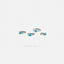 Tiny Turquoise CZ Stone Helix Hoop Earrings, Gold, Silver SHEMISLI SH636, SH637, SH638, SH639 - Shemisli Jewels