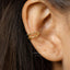 Double Layered Beaded Ear Cuff, Earring No Piercing is Needed, Gold, Silver SHEMISLI - SF022 - Shemisli Jewels