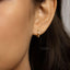 Marquise CZ Hoop Earrings, Huggies, Gold, Silver SHEMISLI SH064 - Shemisli Jewels