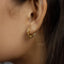 Chain Hoop Earrings, Huggies, Gold, Silver SHEMISLI SH078 - Shemisli Jewels