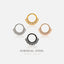 Beaded CZ Daith Ring, Hinged Clicker Hoop, Septum Nose Ring, 16ga 8mm or 10mm, Surgical Steel, SHEMISLI SH422, SH423 - Shemisli Jewels