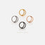 Crescent Moon Nose Ring, No Hinge, Bend to Open, Double Nose Hoop, 20 or 18ga, 8 or 10mm Solid G23 Titanium SHEMISLI SH560 SH561 SH562 SH563 - Shemisli Jewels