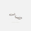 Paved Moon Drop Hoop Earrings, Huggies, Gold, Silver SHEMISLI SH425 LR - Shemisli Jewels