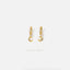 Moon Hoop Earrings, Pave CZ Drop Huggies, Gold, Silver SHEMISLI - SH425 (plain hoop) SH114 (cz hoop) LR - Shemisli Jewels