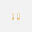 Lock Dangle Hoop Earrings, Gold, Silver SHEMISLI - SH473 - Shemisli Jewels