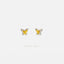 Tiny 2-tone Butterfly Studs Earrings, Silver - SS447 - Shemisli Jewels