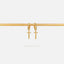 Dagger Sword CZ Dangle Hoop Earrings, Gold, Silver SHEMISLI SH513 - Shemisli Jewels