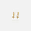 Star Hoop Earrings, Pave CZ Drop Huggies, Gold, Silver SHEMISLI - SH424 (plain hoop) SH113 (cz hoop) - Shemisli Jewels