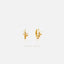 Leaf CZ Hoop Earrings, Olive Leaf Huggies, Gold, Silver SHEMISLI - SH008 LR - Shemisli Jewels