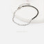 Tiny Paper clip Chain and Black Gem Links Bracelet, Silver or Gold Plated (6.25" + 1.25") SHEMISLI - SB007