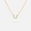 Horseshoe CZ Necklace, Silver or Gold Plated (15.75“+2”=17.25") SHEMISLI - SN032